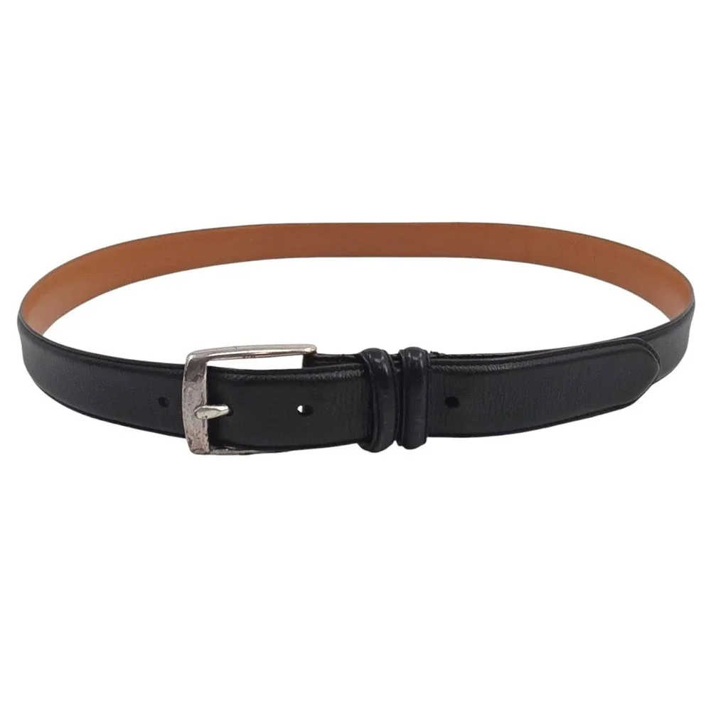 Polo Ralph Lauren Mens 42 Black Pebbled Leather Belt